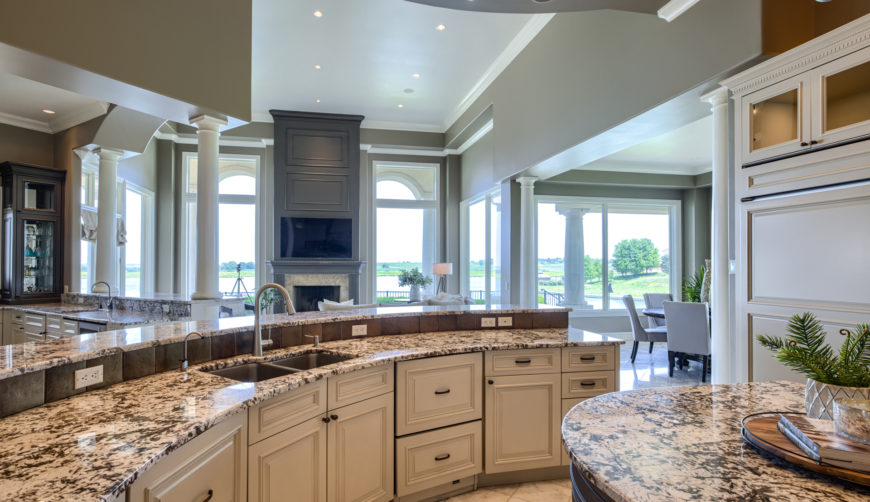 Beautiful updated white kitchen, luxury kitchen, chefs kitchen