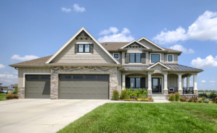Gretna homes for sale, Cabernet Cape Cod by Woodland Homes in Aspen Creek, 2 story, Walkout Home