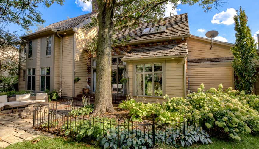private courtyard with beautiful landscaping