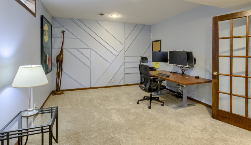 accent wall in office